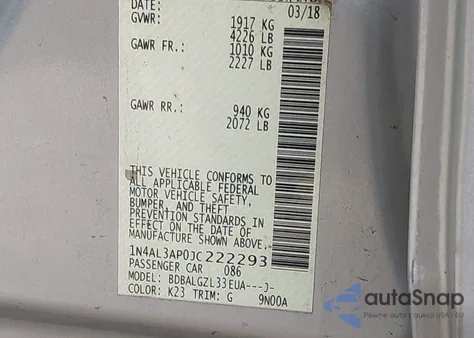 2018 Nissan Altima 2.5 S from USA, damaged, VIN 1N4AL3AP0JC222293